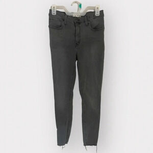 Madewell Faded Black Raw Cut Hems Women’s Skinny Jeans